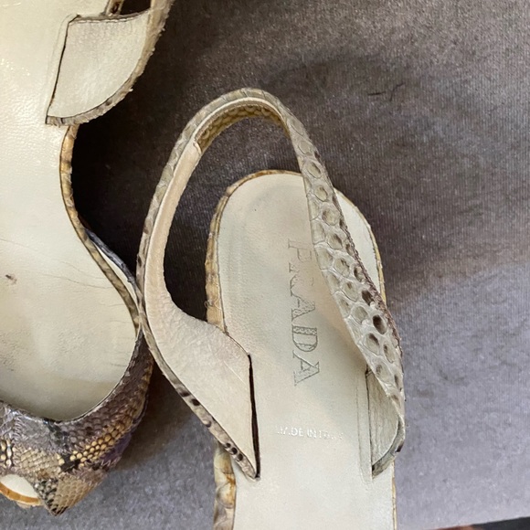 PRADA  gorgeous python sandal 37 1/2 - Picture 4 of 12